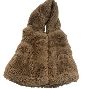 Primark Beige Faux Fur Teddy Bear Vest 0–3 Months NWT